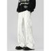 Distressed Washed White Jeans – High Street Baggy Fit With Subtle Flare (Unisex, S-3XL, Vintage Streetwear)_mkmklike.com