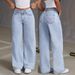 Women's Clothing Bow Embroidered Jeans For Women Sweet And Spicy Style High Waist Straight Pants Loose Casual Trousers_mkmklike.com