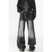 Straight Tube Micro Flared Jeans For Men, Trendy Brand American Washed Long With A Vintage Design, Casual Wide Leg Pants_mkmklike.com