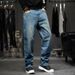May Kaji European And American Style Jeans Men's Retro Nostalgic Loose Straight Jeans Men's Fat Plus Size Pants_mkmklike.com