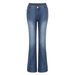 Retro Flare Jeans For Women – Mid-Rise Stretch Denim Pants With Slimming Fit_mkmklike.com
