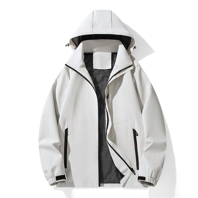 New Men's Spring With Detachable Cap, Windproof And Waterproof Assault Suit, Couple's Plus Size Outdoor Mountaineering_mkmklike.com