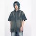 Men's Clothing Washed Gradient Deconstructed Short Sleeved Denim Shirt For Men New Design Niche Versatile Handsome Shirt_mkmklike.com