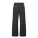 Men's Raw Denim Selvedge Straight Leg Jeans mid Waist Button Fly Casual Loose Fit Trousers for Spring Business Style_mkmklike.com