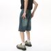 Men's Wide-Leg Denim Shorts - Retro Hong Kong Style | Mid-High Waist Loose Fit_mkmklike.com