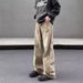 Nordmann American Style Vibe Retro Melad Brown Jeans For Men, Cool High Street Slightly Flared Cleanfit Frayed Pants_mkmklike.com