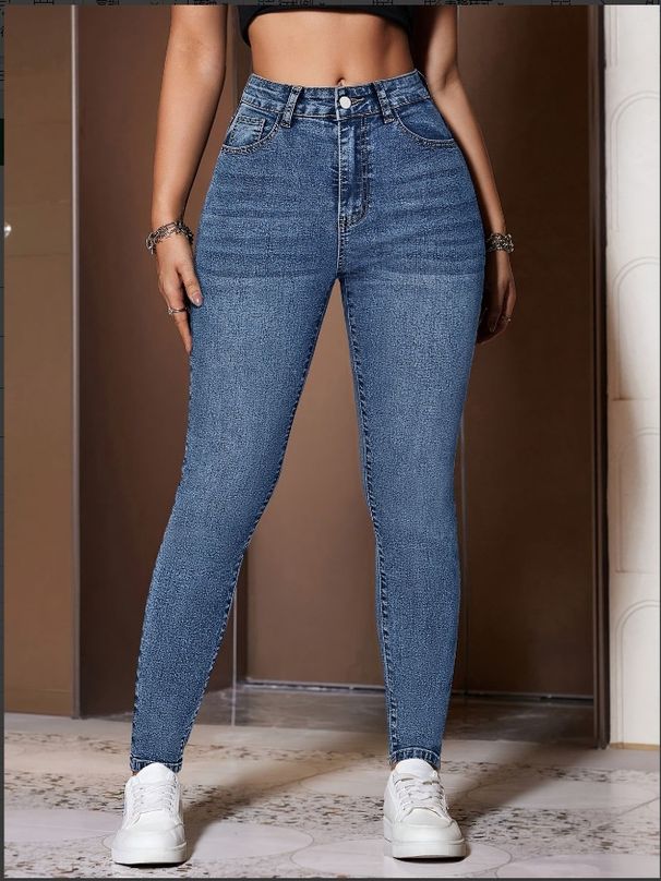 2025 New Cross-Border European And American Vintage Washed Solid Color Slim Fit Elastic Versatile Casual Fashion_mkmklike.com