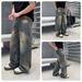 Vintage Washed Straight-Leg Jeans – Retro Unisex Denim With Distressed Detailing & Oversized Fit Drop-Crotch Freedom_mkmklike.com