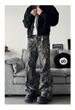 Men's Retro Camouflage Tree Branch Pattern Jeans Loose Straight Leg Cargo Pants Versatile Style For Spring And Autumn_mkmklike.com