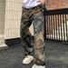 Urban Camo Cargo Jeans – Men’s Distressed Branch Print Streetwear Pants (S-3XL, Oversized Fit, Unisex High Fashion)_mkmklike.com