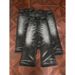 Vintage Washed Black Baggy Straight Jeans For Men - Retro Distressed Denim Pants With Cat Whiskers & Hand-Painted Details_mkmklike.com