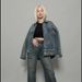 Oversized Denim Jacket For Men & Women - Long Sleeve Distressed Casual Coat With Asymmetrical Hem, Streetwear Fashion, Comfortable Cotton Blend_mkmklike.com
