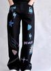 Men's Clothing Men's Jeans Street Style Black Graffiti Jeans, Loose Fit Straight Leg Casual Pants_mkmklike.com
