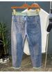 Men's Slim Fit Retro Washed Denim Jeans - Classic American Style Straight Leg Trousers For Casual & Streetwear_mkmklike.com
