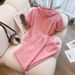 Women's Clothing Pink sports suit for women summer 2023 new high-end fashion versatile loose short-sleeved two-piece suit_mkmklike.com