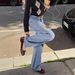 Women's Clothing Spring High Waisted Ripped Knee Loose Wide Leg Straight Leg Jeans For Women_mkmklike.com