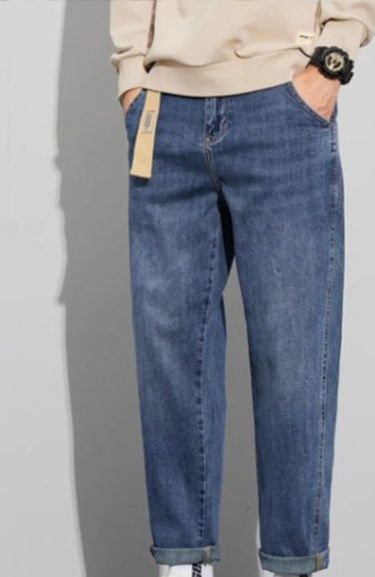 Jeans Men's Straight Loose 2024 Autumn New Trendy Brand American Tapered Versatile Casual Retro Long Pants_mkmklike.com