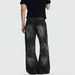 Unisex Vintage Washed Denim Jeans Straight Leg American Retro High Street Style With Subtle Whiskering_mkmklike.com