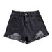 Ripped Denim Shorts for Female Students Spring/Summer New Style Versatile Slimming Wide Leg Frayed Hem A-Line Hot Pants Trendy on Instagram_mkmklike.com