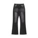 Men's Clothing Cleanfit Men's Slim Fit Stretch Jeans Style Slightly Flared Textured Washed Retro Trousers For Spring And Autumn_mkmklike.com