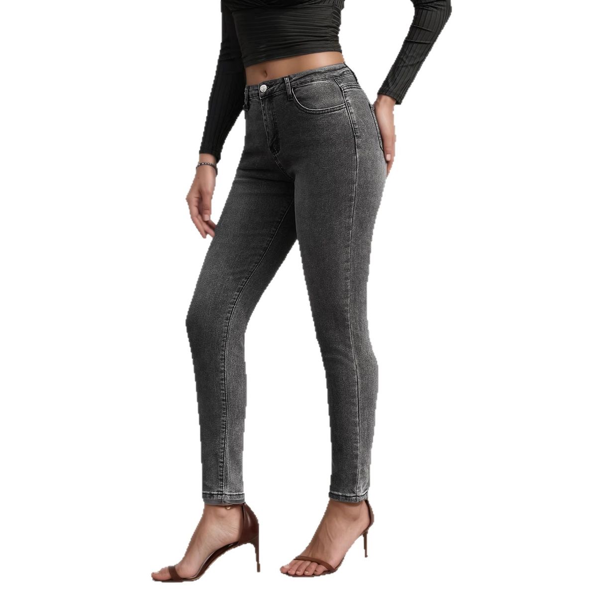 Best Selling Women's Tight Stretch Jeans Hip Lifting Standard Sizes Source Factory In Stock_mkmklike.com