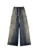 Men's Clothing Correct Version RO Style Capper Same Style Wide Leg Washed Blue Jeans Gradient Men's And Women's Overalls_mkmklike.com