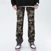 Camouflage Ripped Jeans Men's American High Street Niche Design Pants Men's Trendy Brand Straight Loose Bell Pants_mkmklike.com