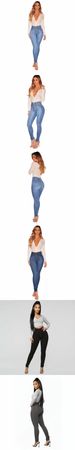 Women's Clothing Autumn New Products Tight Black High Waisted High Elastic Hip Lifting Denim Trousers_mkmklike.com