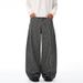 Vertical Striped Denim Scimitar Men's Loose Fit Wide Leg Floor-Length Trendy Brand Versatile Draped Long Pants_mkmklike.com