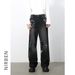 Distressed Graffiti Streetwear Jeans For Men - Loose Straight Leg Baggy Denim Pants With Hand-Painted Art_mkmklike.com