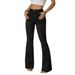 Women's Flared Stretch Jeans - Slimming High Waist Wide Leg Pants For Casual & Office Wear_mkmklike.com