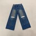 Stylish Rhinestone Embellished Women's Jeans - High Waist Straight Leg Denim Pants For Casual & Party Wear_mkmklike.com