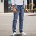 Plus Size Men's Jeans Stretch Slim Fit Trendy Embroidered High Street Straight Leg Pants_mkmklike.com
