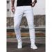 Classic Slim Fit Stretch Jeans Straight Leg Casual Men's Clothing White Stylish_mkmklike.com