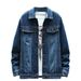 Spring Autumn Casual Washed For Men, Stylish And Versatile Denim Shirt, Workwear, Double Pocket Jacket_mkmklike.com