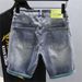 Men's Clothing Summer New Men's Trend Light Color Jeans Shorts Ripped Fashion Loose Shorts Men_mkmklike.com