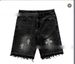 Men's Rhinestone Cross Design Denim Shorts, Retro Hip Hop Streetwear Mid-Thigh Cargo Shorts For Summer, Stretch Polyester Casual Shorts_mkmklike.com
