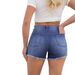 Women's Clothing Temperament Fashion Washed Ripped Stretch Shorts For Women_mkmklike.com