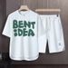Men's Clothing 2024 Waffle Casual Summer Suit Men's Loose Teen Short sleeved T shirt Shorts Handsome Two piece Suit_mkmklike.com