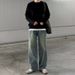 Men's Clothing Retro Washed Distressed Jeans Autumn Loose Wide Leg Straight Pants_mkmklike.com