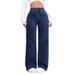 Women's High Waist Straight Leg Jeans - Sweet & Spicy Fashion Denim Pants For Casual Streetwear (Black, Light Blue, Medium Blue, Dark Blue, Gray)_mkmklike.com
