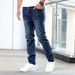 Men's Slim Fit Stretch Denim Jeans - Comfortable & Stylish For Everyday Wear, Cycling & Street Fashion_mkmklike.com
