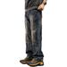 Men's Classic Retro Straight Leg Jeans – Vintage Denim Pants With Relaxed Fit (28-36, Blue Wash)_mkmklike.com