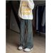 Men's Clothing Motorcycle Casual Trendy Design High Street Straight Jeans For Men And Women Spring And Autumn Retro Street Wide Leg Pants_mkmklike.com