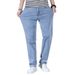 Casual Men's Jeans Stretch Straight Leg Loose Pants Men's Spring Plus Size Simple Pants_mkmklike.com