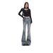 Vintage Washed Micro-flare Jeans, High-waisted, Tight-fitting, Butt-lifting, Height-enhancing, Slimming,_mkmklike.com