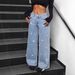 Y2K High-Waisted Wide-Leg Jeans – Vintage Washed Denim With Bow Detail (Light Blue/Deep Blue/Royal Blue)_mkmklike.com