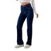 Women's Clothing Mid-Rise Straight Leg Jeans For Women - Comfortable Stretch Denim With Elegant Embroidery_mkmklike.com