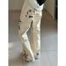 Embroidered American Flame Lace Jeans Men's 2025 Trendy Brand Street Straight Tube Loose Fitting Wide Leg Slimming Pants_mkmklike.com