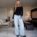 Women's Clothing High Waist Straight Leg Jeans Classic Blue Casual Denim Trousers Loose Fit Washed High Waist_mkmklike.com